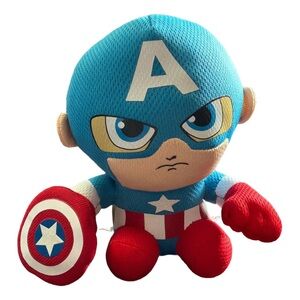 TY Captain America Plush Marvel Avengers Beanie Baby Hero Stuffed Toy